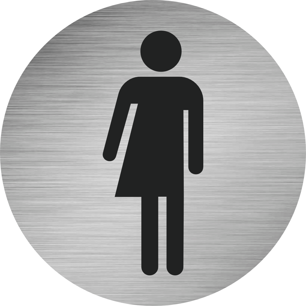 Piktogramm Edelstahl WC Gender