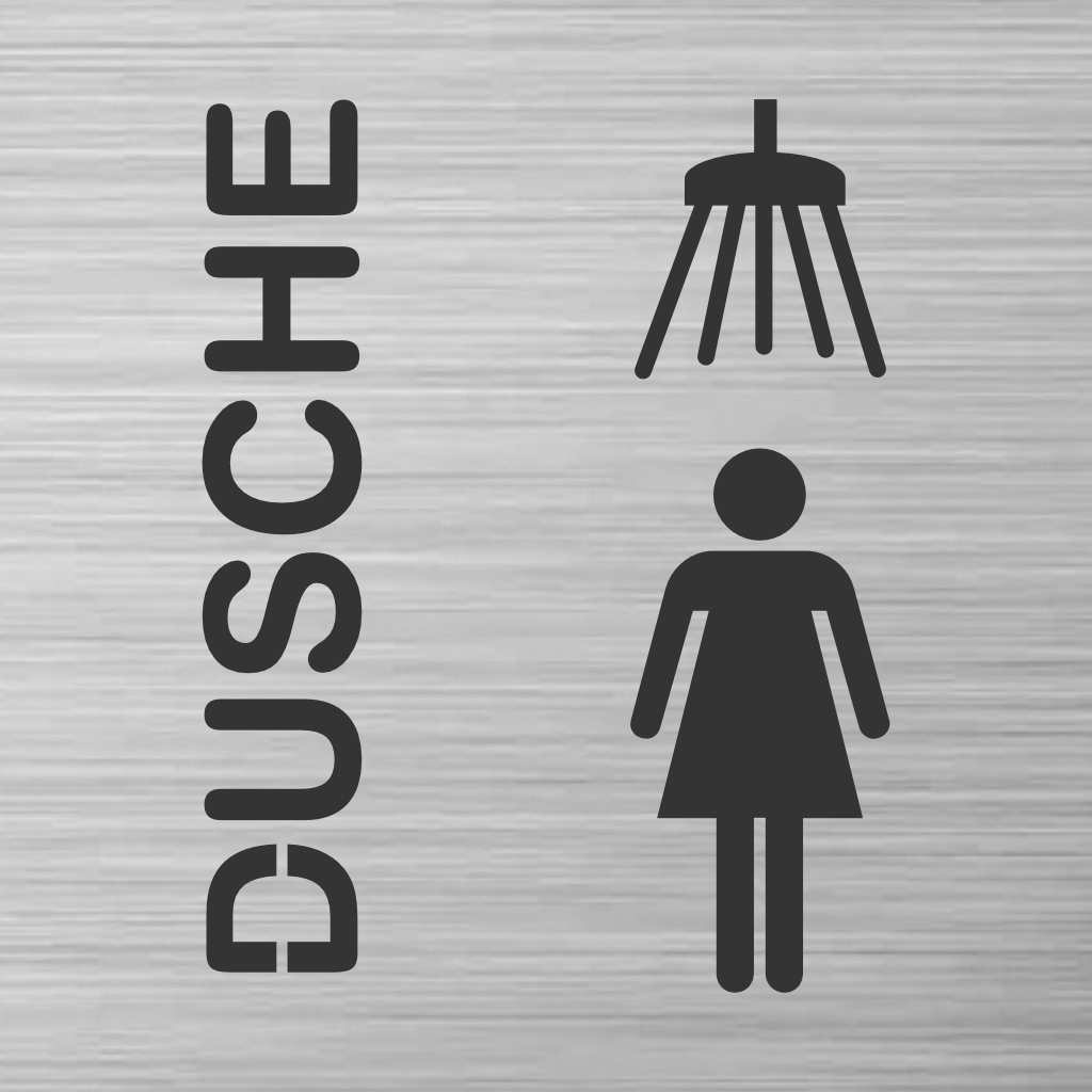 Piktogramm Edelstahl Dusche Damen 2