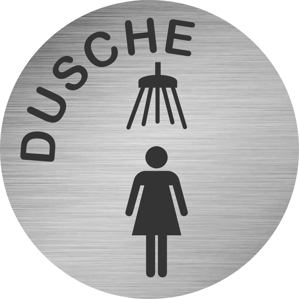 Piktogramm Edelstahl Dusche Damen 2