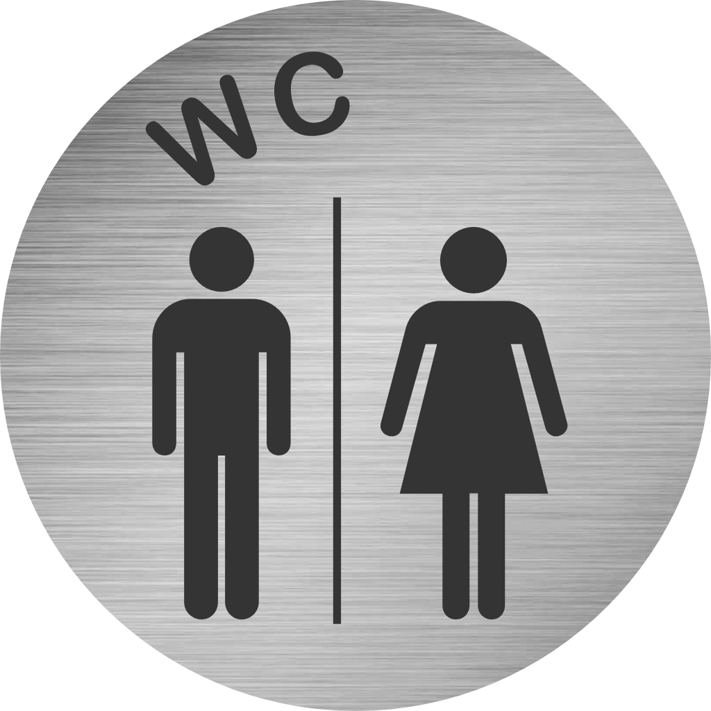 Piktogramm Edelstahl WC Damen und Herren 2