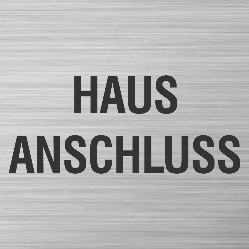 Piktogramm Edelstahl Hausanschluss
