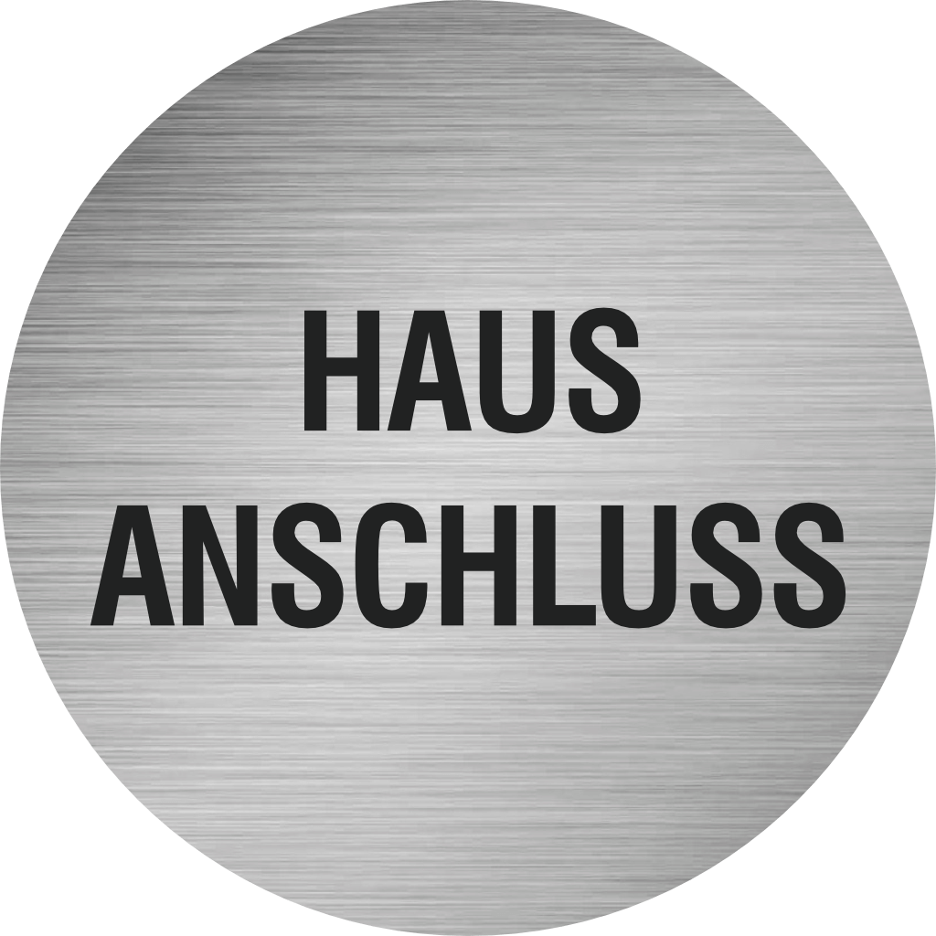 Piktogramm Edelstahl Hausanschluss