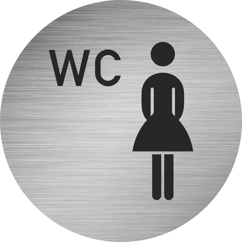 Piktogramm Edelstahl WC Damen 3