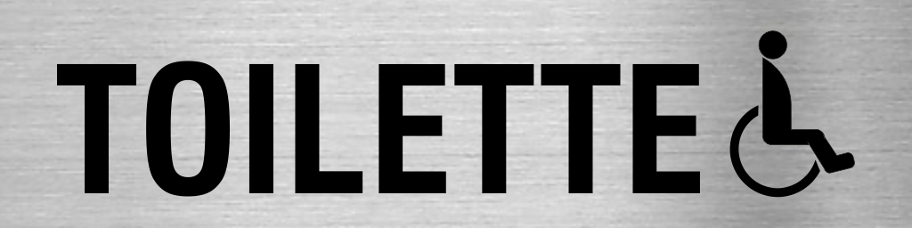 Pikto Behindertengerechtes WC mit Text