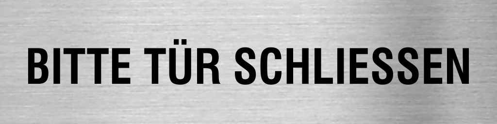 Piktogramm Edelstahl - Bitte Tür schließen