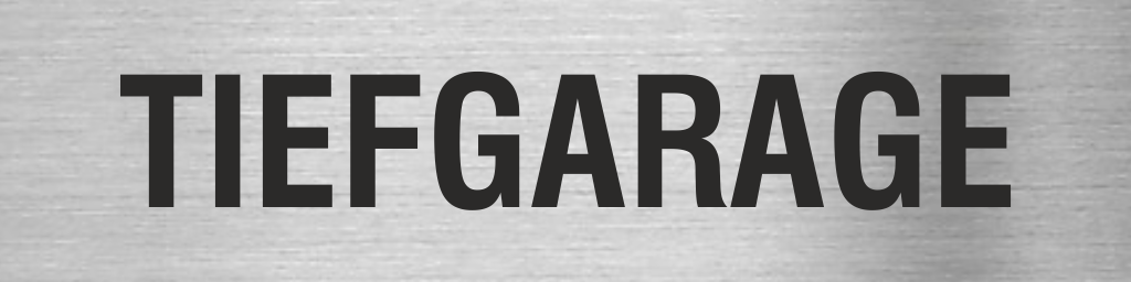 Piktogramm Tiefgarage aus Edelstahl