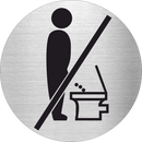 Piktogramm Edelstahl Nicht im Stehen pinkeln