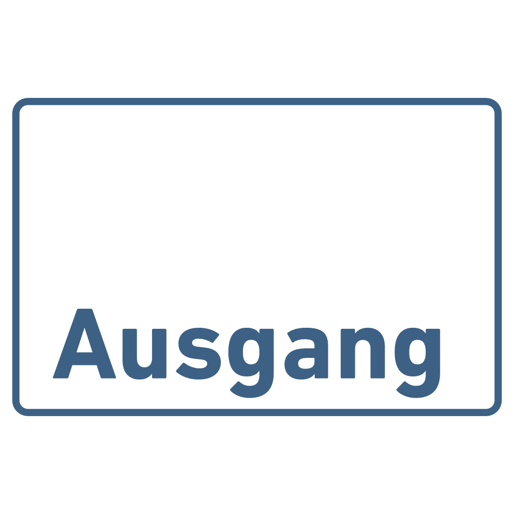 BESTSELLER Ausgang Praxisschild Acrylglas-Folienaufkleber in 130 x 200 mm zum Kleben