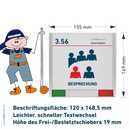 Türschild Büro in 9 Größen aus Alu-Stangenprofil, Acrylglas - Kappeln