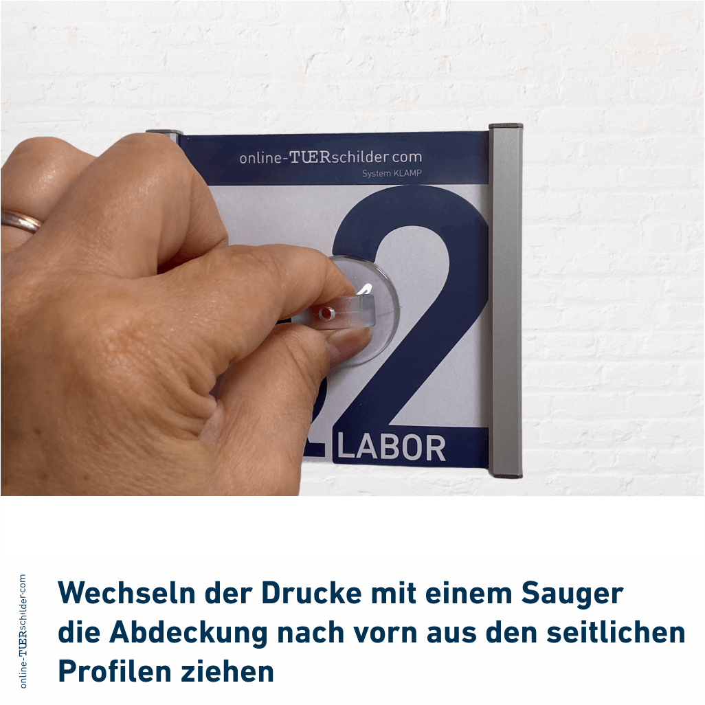 Montagesauger für Beschriftungswechsel