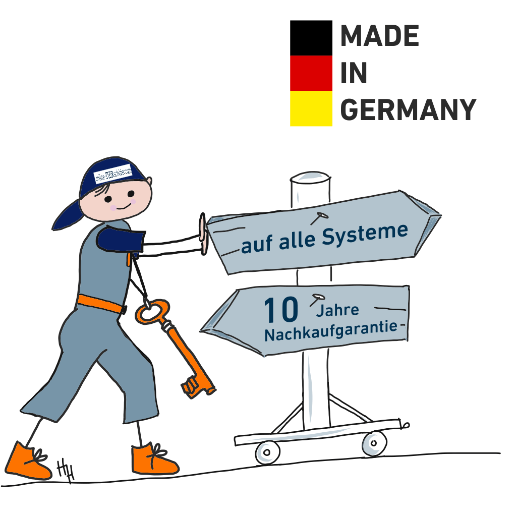 Türschilder in 5 Größen Acryl mit Klemmhalter aus Edelstahl - Türschild Noer