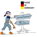 Türschilder Büro in 5 Größen aus Acrylglas mit Klemmhalter aus Edelstahl - Türschild Noer