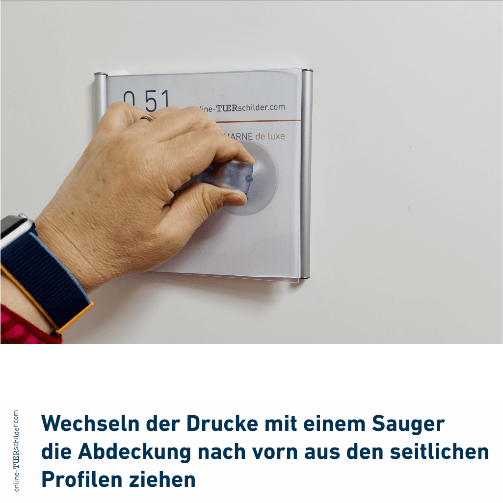 Montagesauger für Beschriftungswechsel