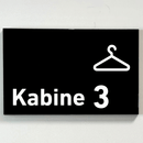 Praxisschild Acrylglas / Folienaufkleber Kabine 1-4 zum Kleben