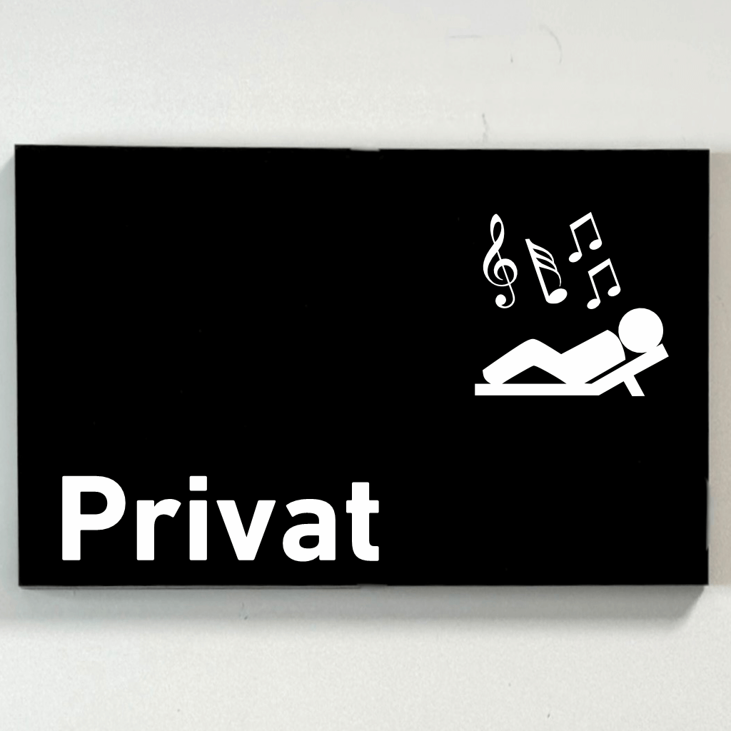 Schilder aus Acrylglas / Folienaufkleber Privat zum Kleben
