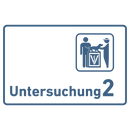 Praxisschild Acrylglas / Folienaufkleber Untersuchung 1-9 mit Piktogramm Tierarzt zum Kleben (Kopie)