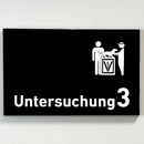 Praxisschild Acrylglas / Folienaufkleber Untersuchung 1-9 mit Piktogramm Tierarzt zum Kleben (Kopie)