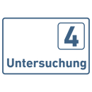 Praxisschild Acrylglas / Folienaufkleber Untersuchung 1-9 zum Kleben