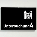 Praxisschild Acrylglas / Folienaufkleber Untersuchung 1-9 mit Piktogramm Tierarzt zum Kleben (Kopie)