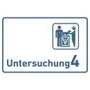Praxisschild Acrylglas / Folienaufkleber Untersuchung 1-9 mit Piktogramm Tierarzt zum Kleben (Kopie)