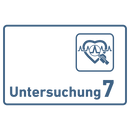 Praxisschild Acrylglas / Folienaufkleber Untersuchung 1-9 mit Piktogramm Arzt zum Kleben