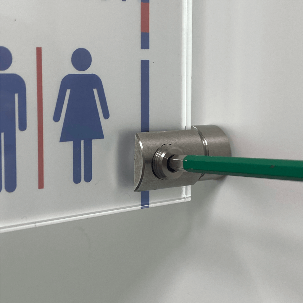 Türschilder in 5 Größen Acryl mit Klemmhalter aus Edelstahl - Türschild Noer