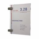 Türschilder Büro in 5 Größen aus Acrylglas mit Klemmhalter aus Edelstahl - Türschild Noer