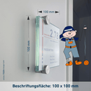 Türschilder Büro in 5 Größen aus Acrylglas mit Klemmhalter aus Edelstahl - Türschild Noer