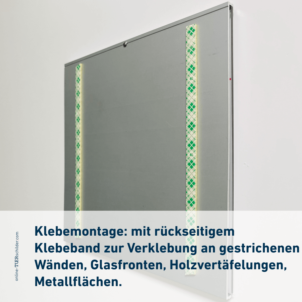 Türschild Maasholm in 9 Größen - Türschilder mit Alu Profil mit 2 mm Plexiglas
