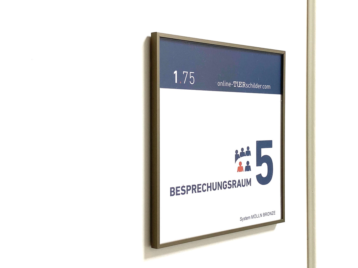 Türschilder Büro Mölln Bronze Line 14