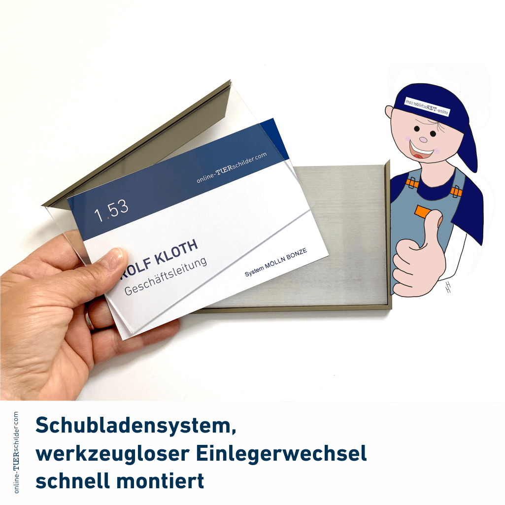 Türschilder Büro Mölln Bronze Line 18