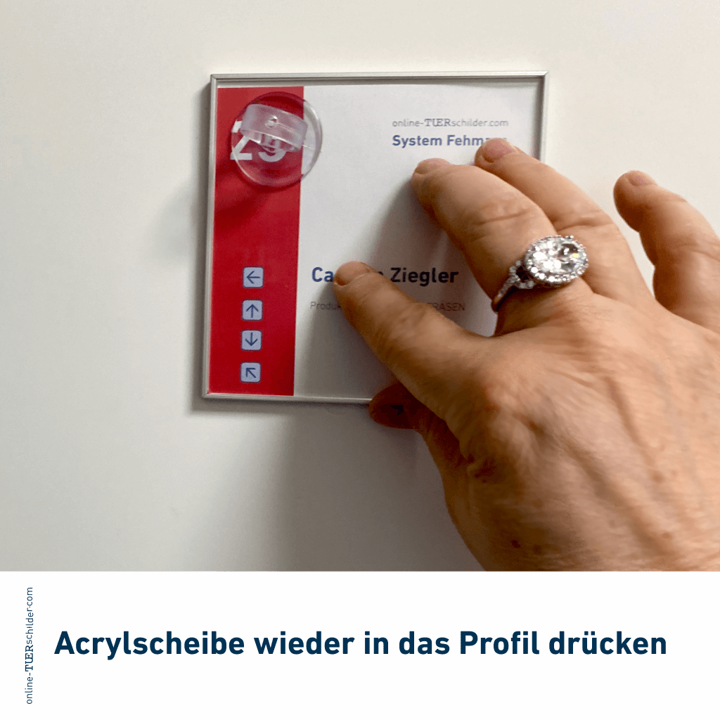 Türschild Büro Fehmarn in 19 Größen - Türschilder mit Alu Rahmen mit Acrylglas
