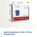 Türschild Büro in 9 Größen aus Alu-Stangenprofil, Acrylglas - Kappeln