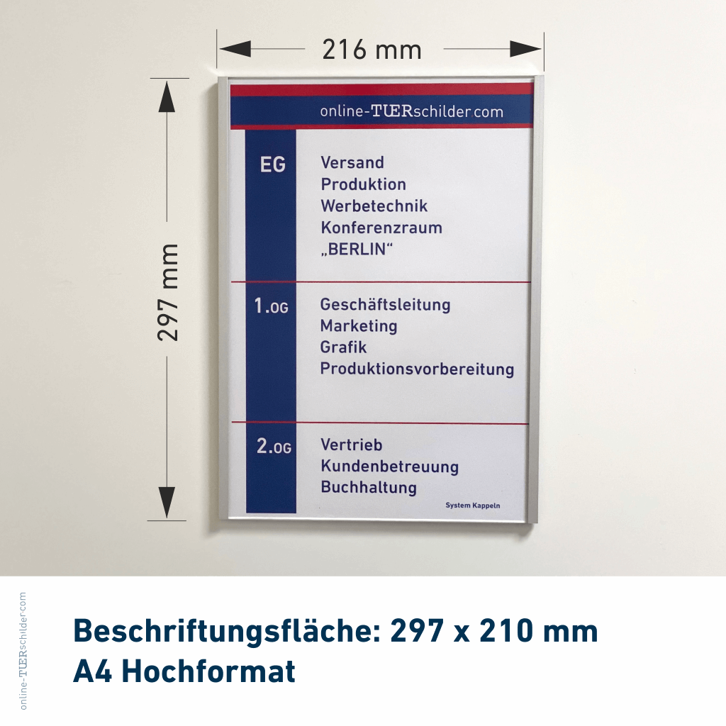 Türschild System Kappeln a4