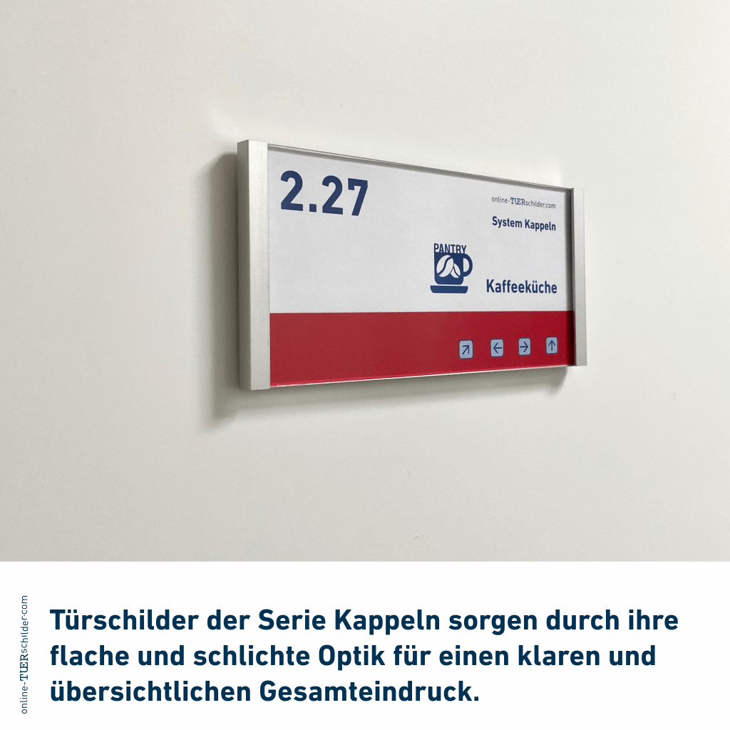 Türschilder in 9 Größen aus Alu-Stangenprofil, Acrylglas - Türschild Kappeln