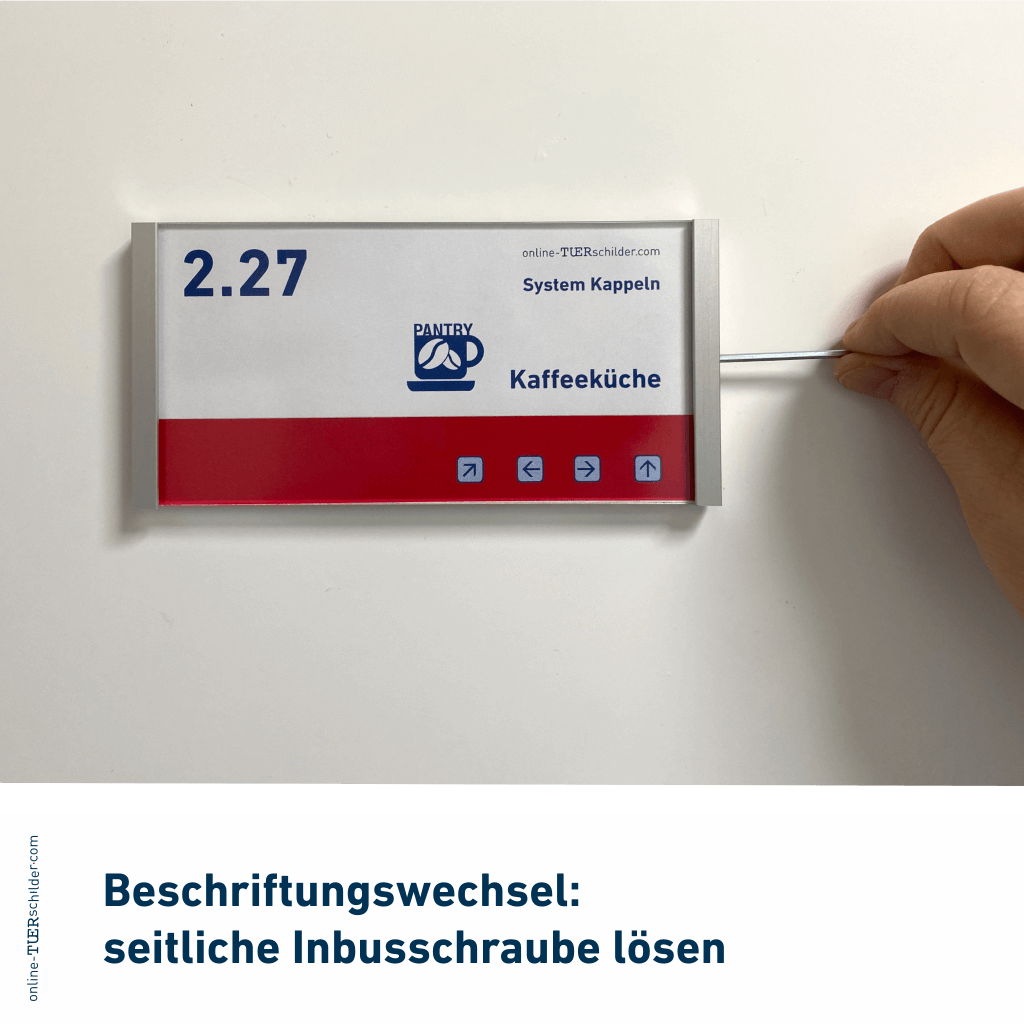 Türschilder in 9 Größen aus Alu-Stangenprofil, Acrylglas - Türschild Kappeln