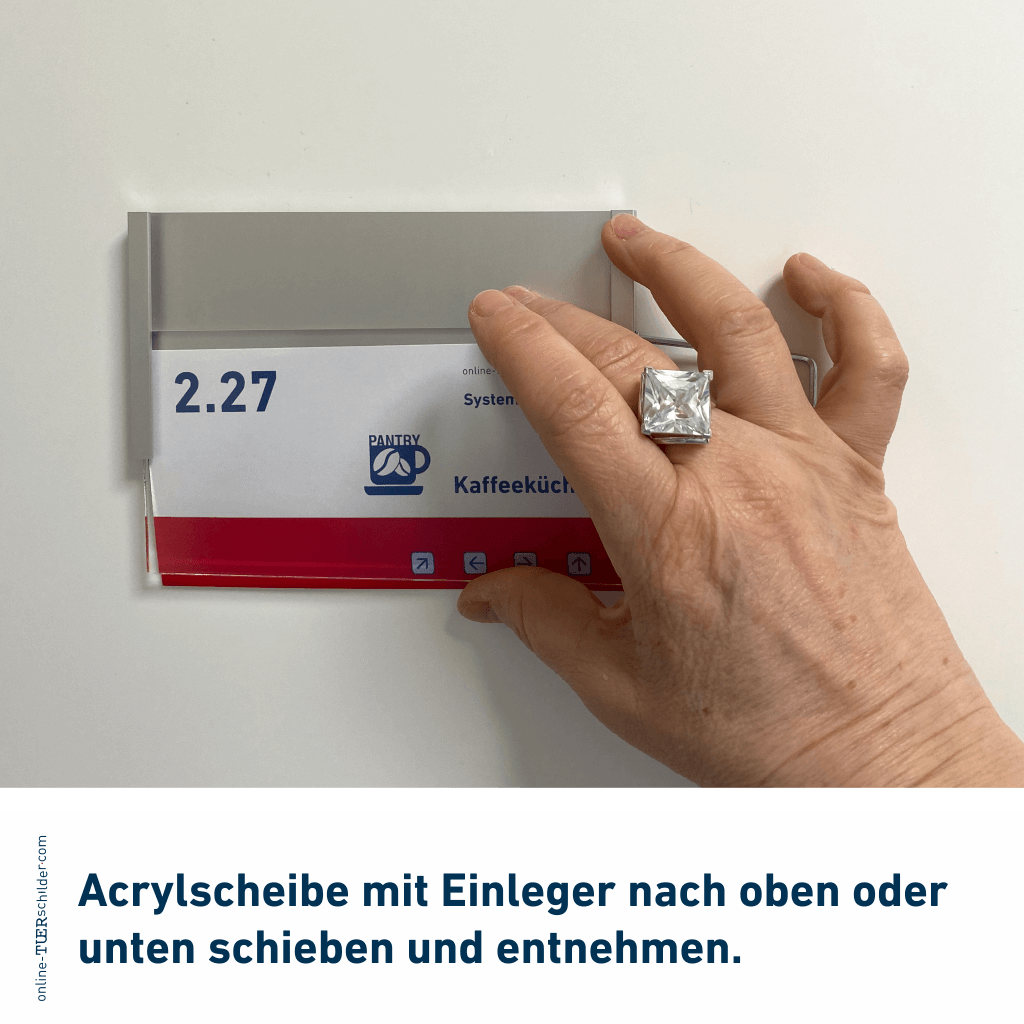 Türschilder in 9 Größen aus Alu-Stangenprofil, Acrylglas - Türschild Kappeln