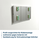 Türschild Büro in 9 Größen aus Alu-Stangenprofil, Acrylglas - Kappeln