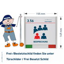 Türschild Büro in 9 Größen aus Alu-Stangenprofil, Acrylglas - Kappeln