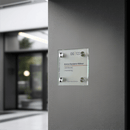 Türschild Büro aus Glas  13