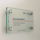 Türschild Büro aus Glas  14