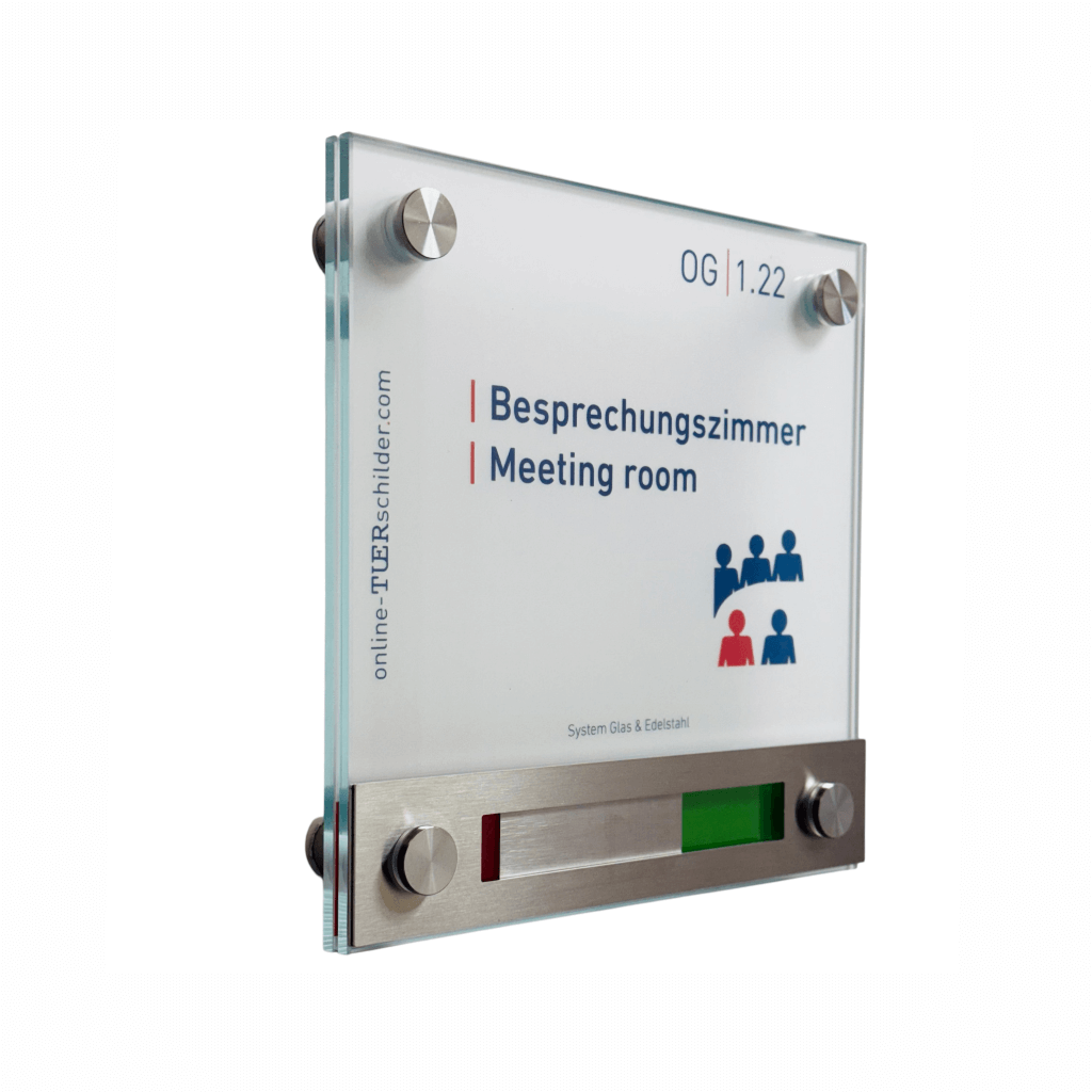 Türschild Büro aus Glas 15