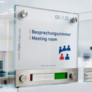 Türschild Büro aus Glas  17