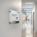 Türschild Büro aus Glas  16