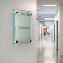 Türschild Büro aus Glas  18