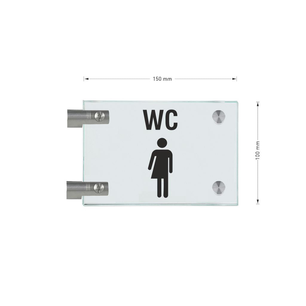 Fahnenschilder Gender WC Piktogramm und Text ,