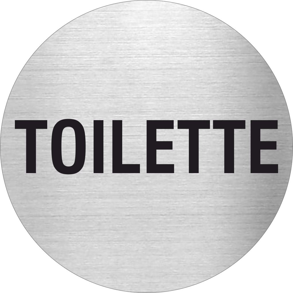 Piktogramm Toilette Edelstahl Piktogramme Toilette online-tuerschilder.com Ø 60mm