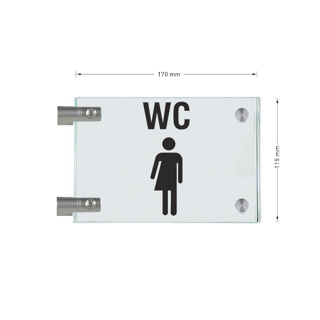 Fahnenschilder Gender WC Piktogramm und Text ,