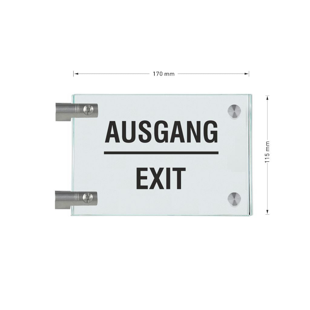 Fahnenschild Ausgang nur Text 3