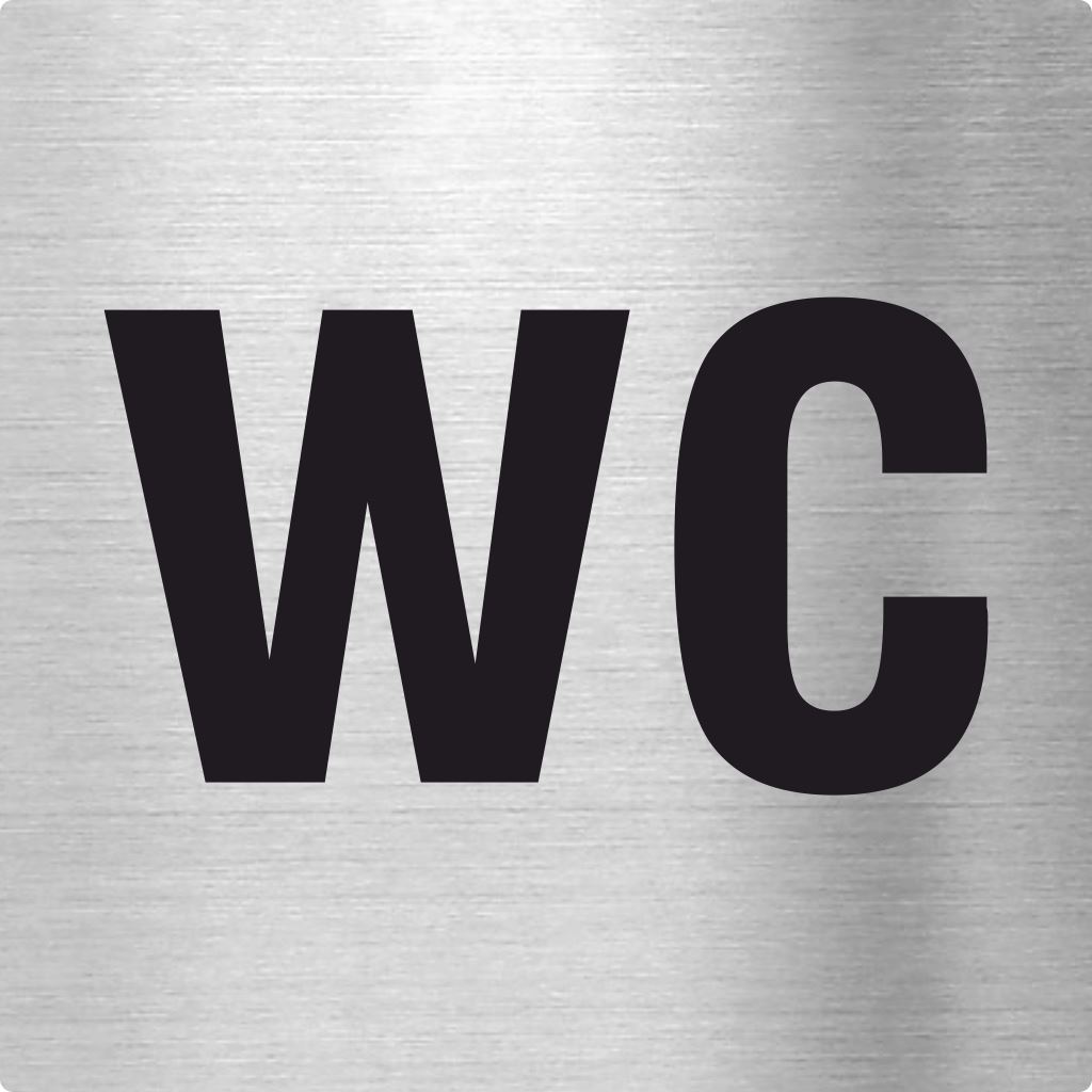 Piktogramme WC Edelstahl 70x70mm